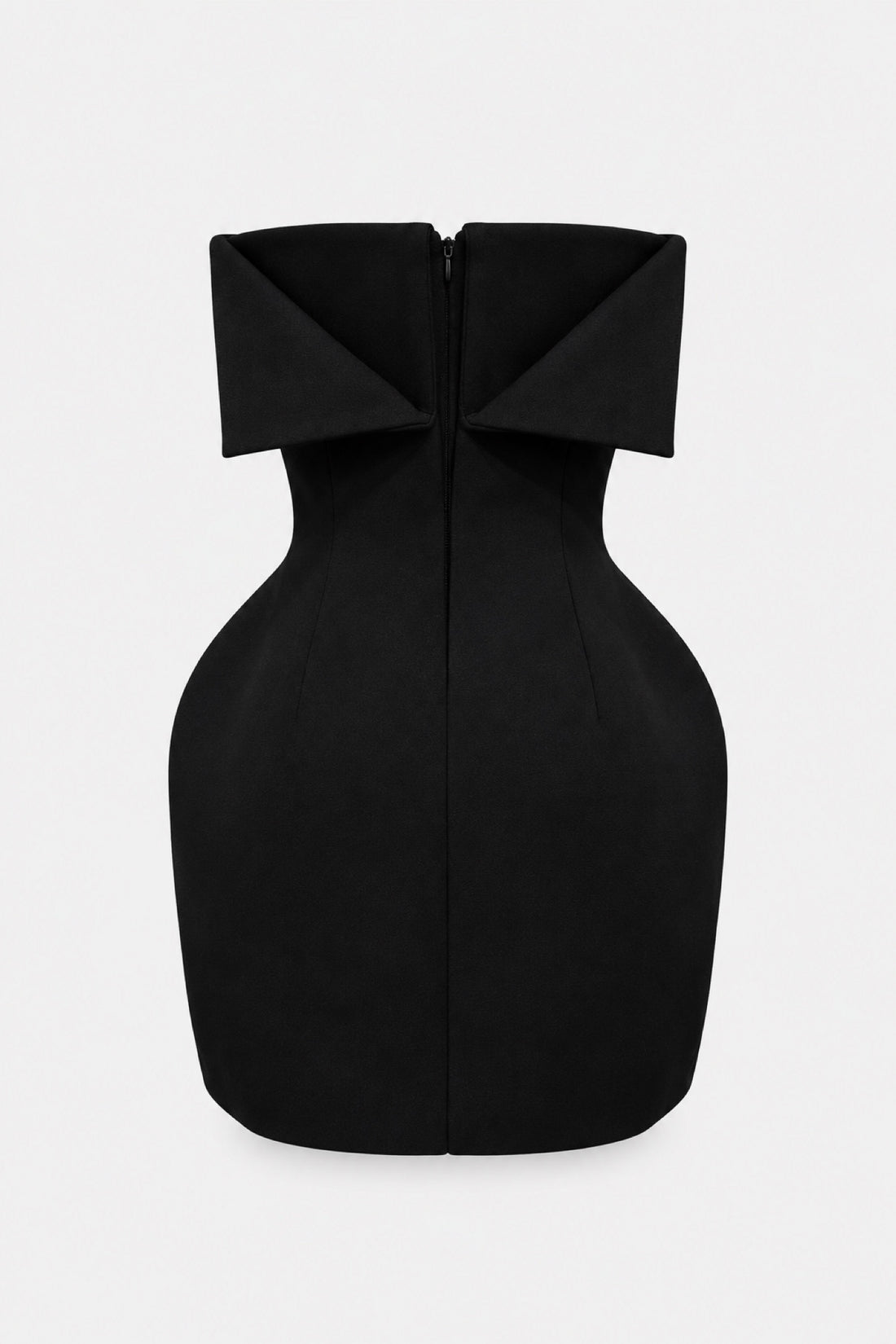 Agathe — Mini-robe bustier à revers et jupe tulipe