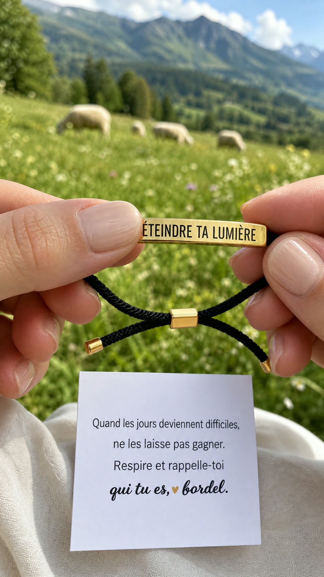 Bracelet Ne laisse rien éteindre ta lumière