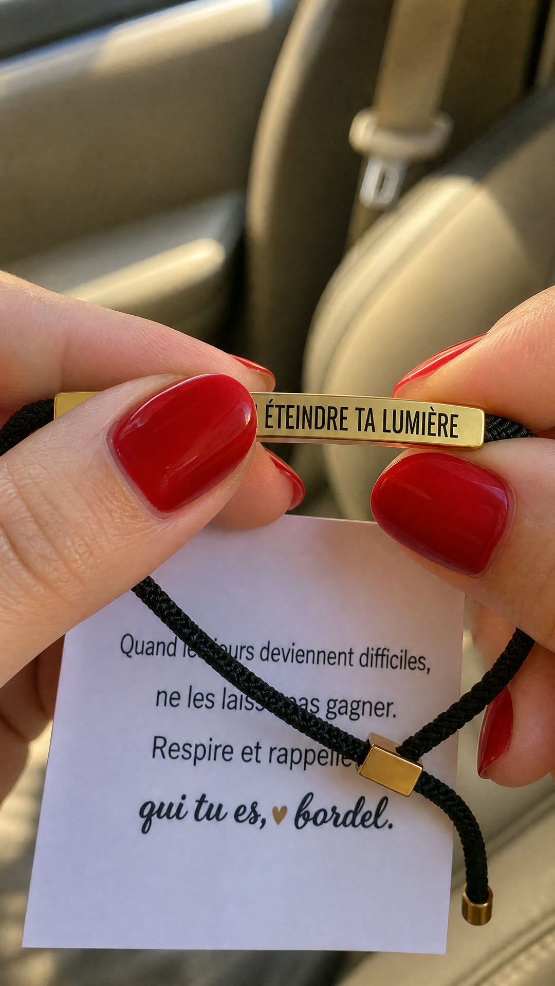 Bracelet Ne laisse rien éteindre ta lumière