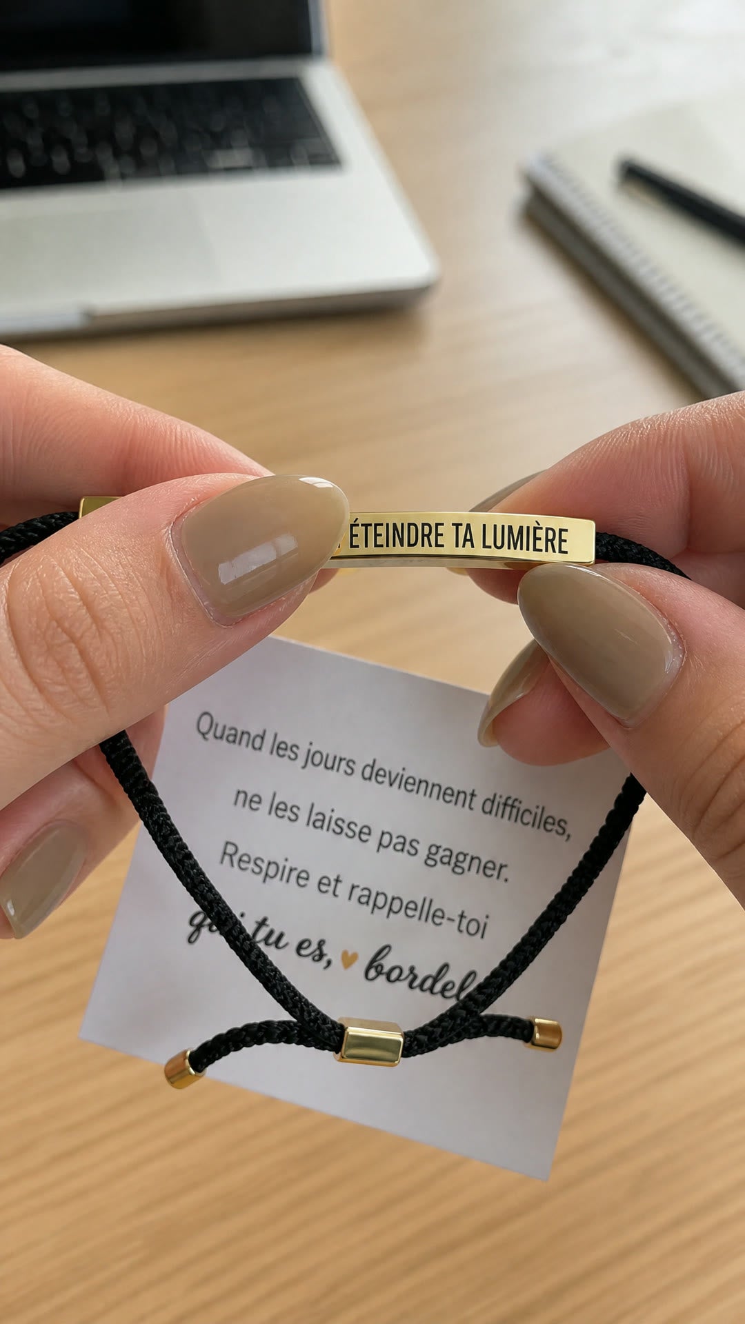 Bracelet Ne laisse rien éteindre ta lumière