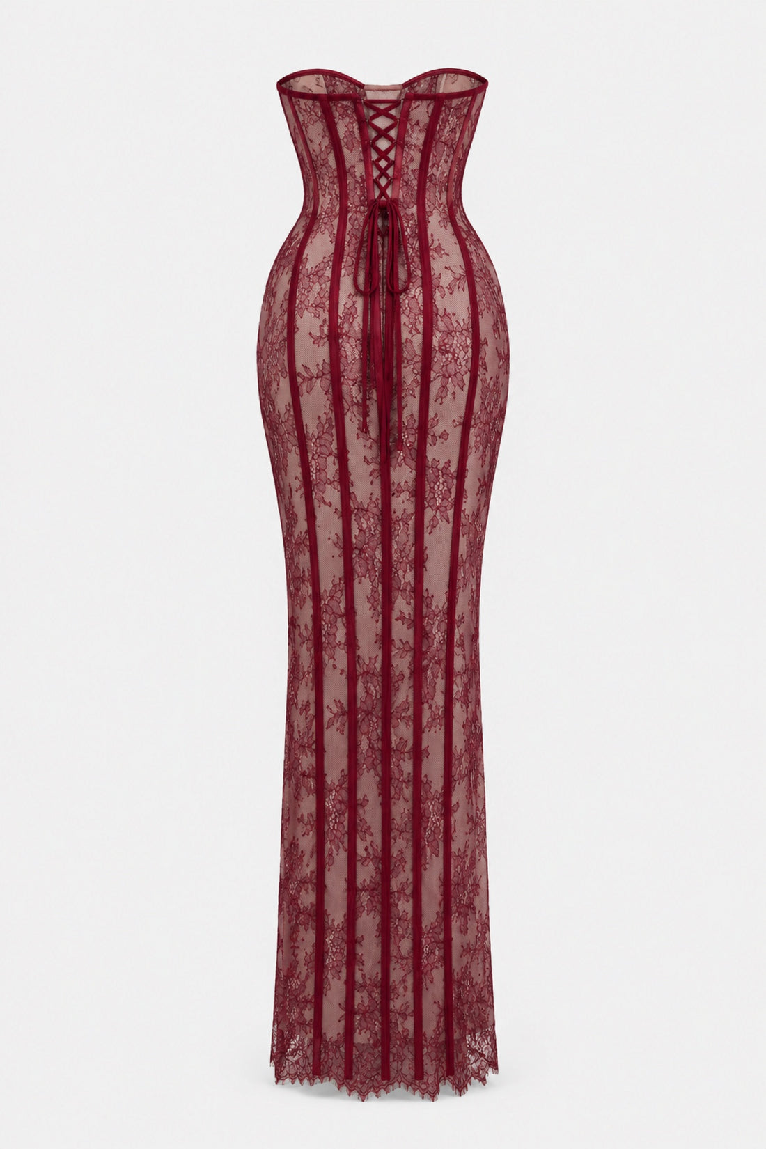 Camille — Robe bustier en dentelle baleinée