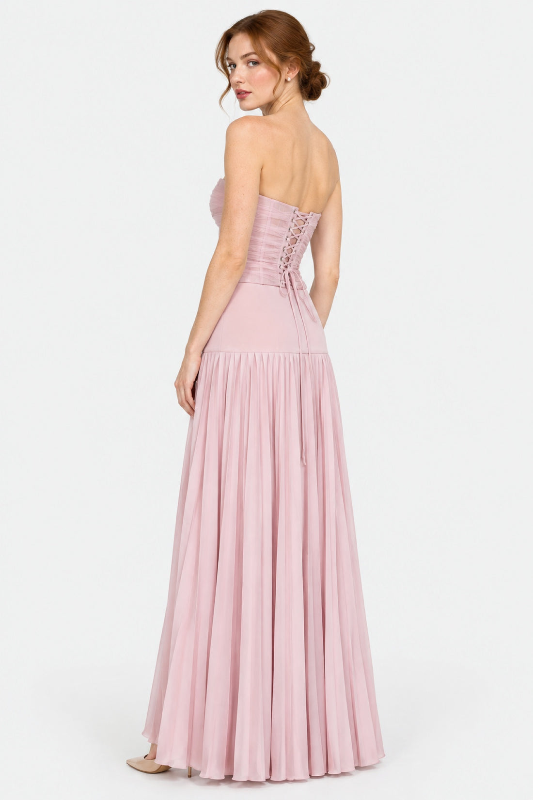 Clémence — Ensemble 3 pièces cape, bustier et jupe plissée