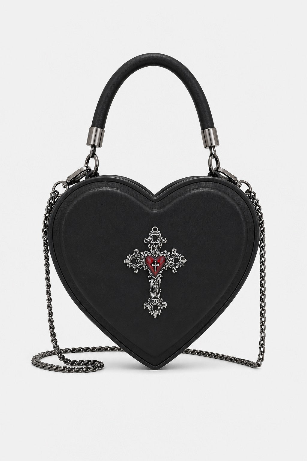 Cœur Noir — sac cœur à croix