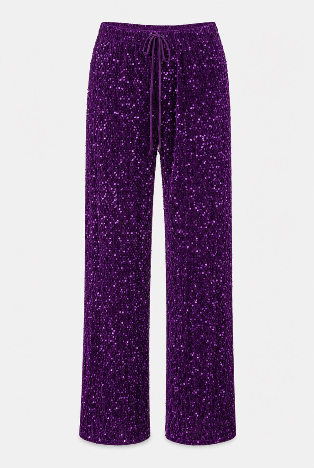 Joséphine — Pantalon large à sequins et nœud