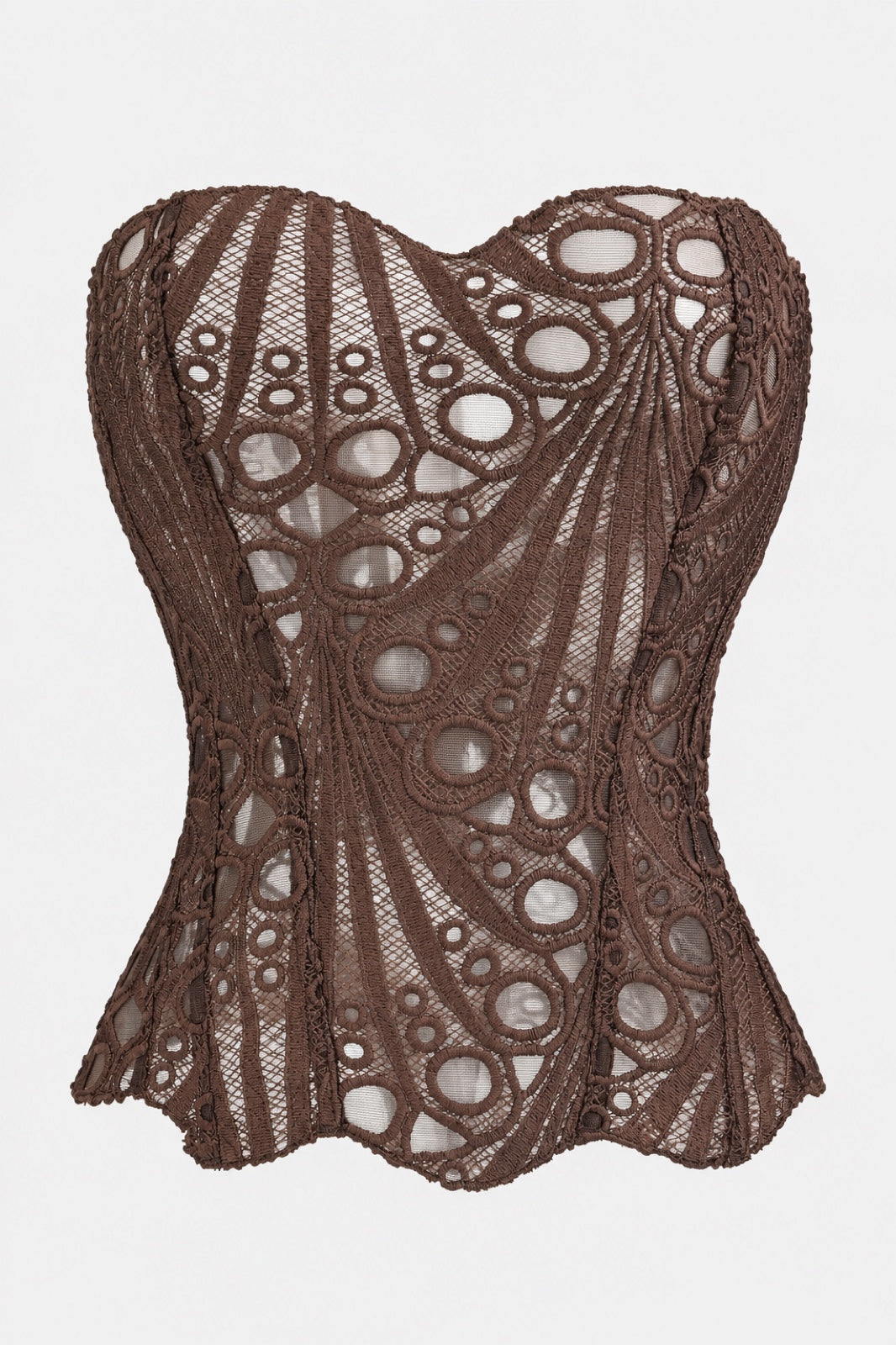 Lilou — Bustier bandeau à lacer en dentelle