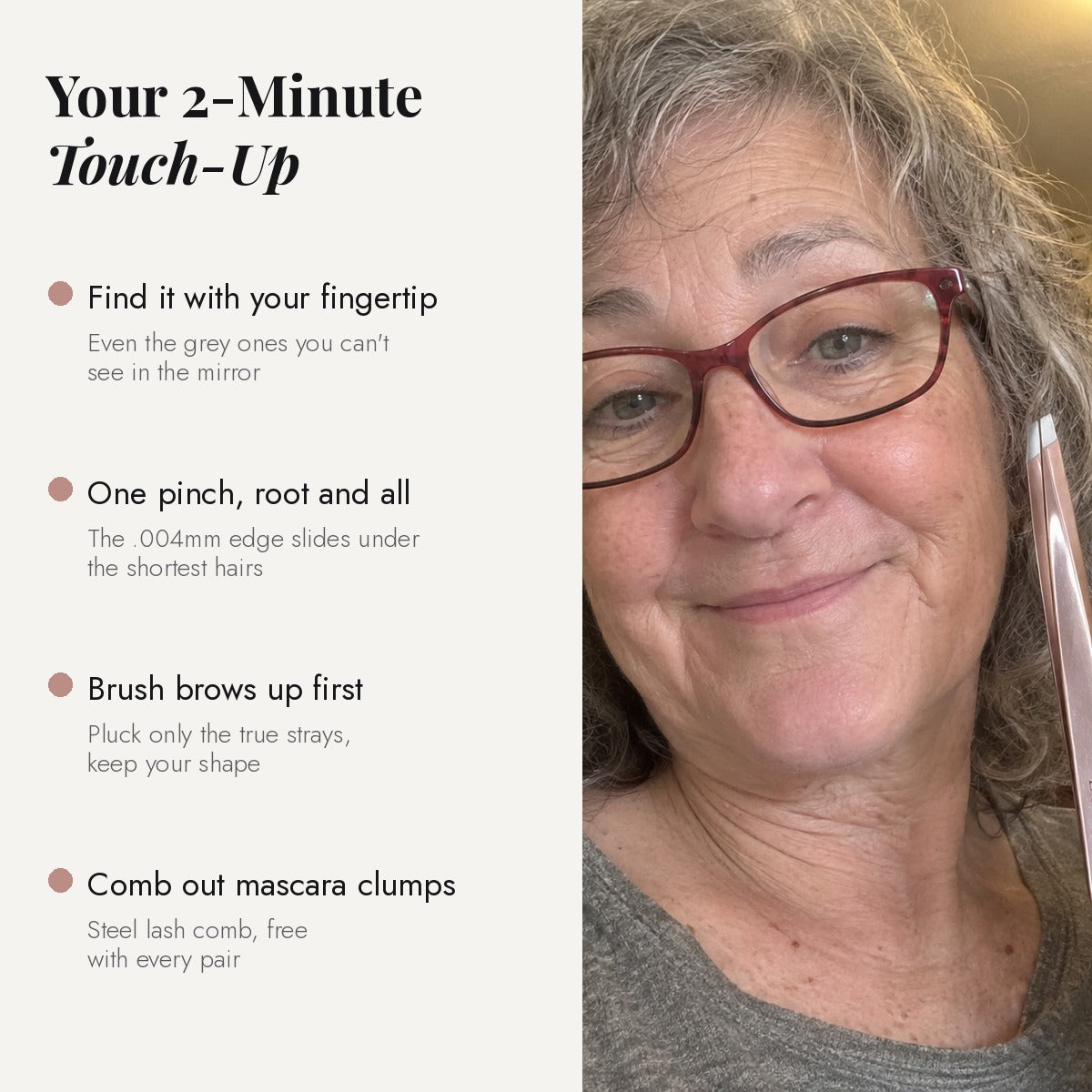 2-minute touch-up routine