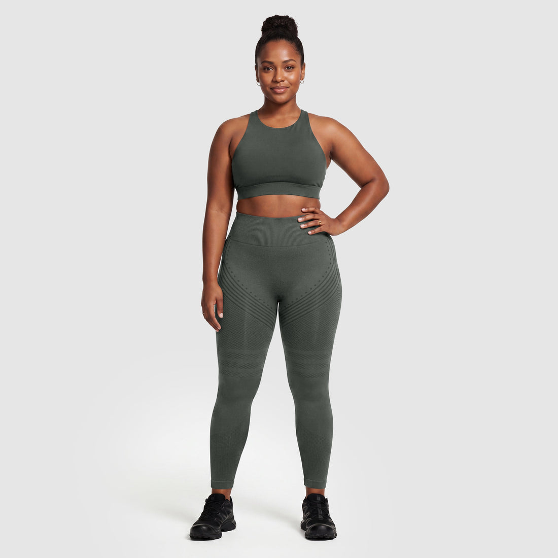 3D Sculpt Leggings Gray