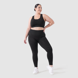 3D Sculpt Leggings Black