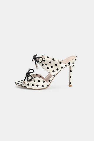 Sandales à Pois Nœud Bout Ouvert