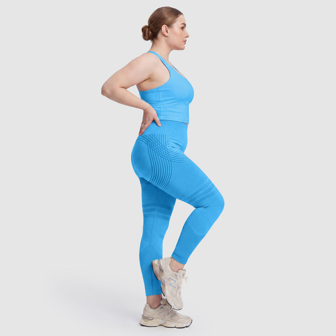 3D Sculpt Leggings Turquoise