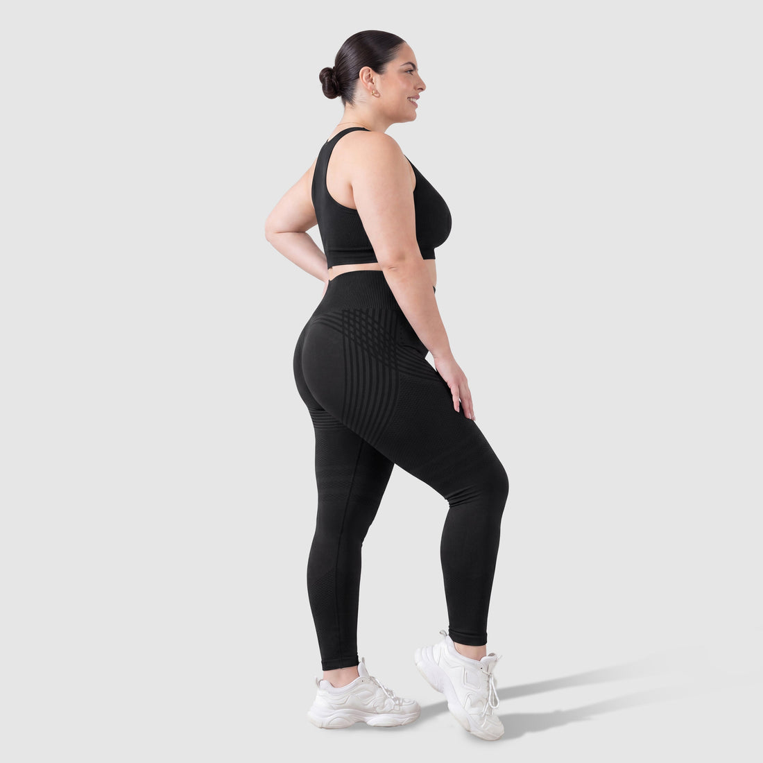 3D Sculpt Leggings Black