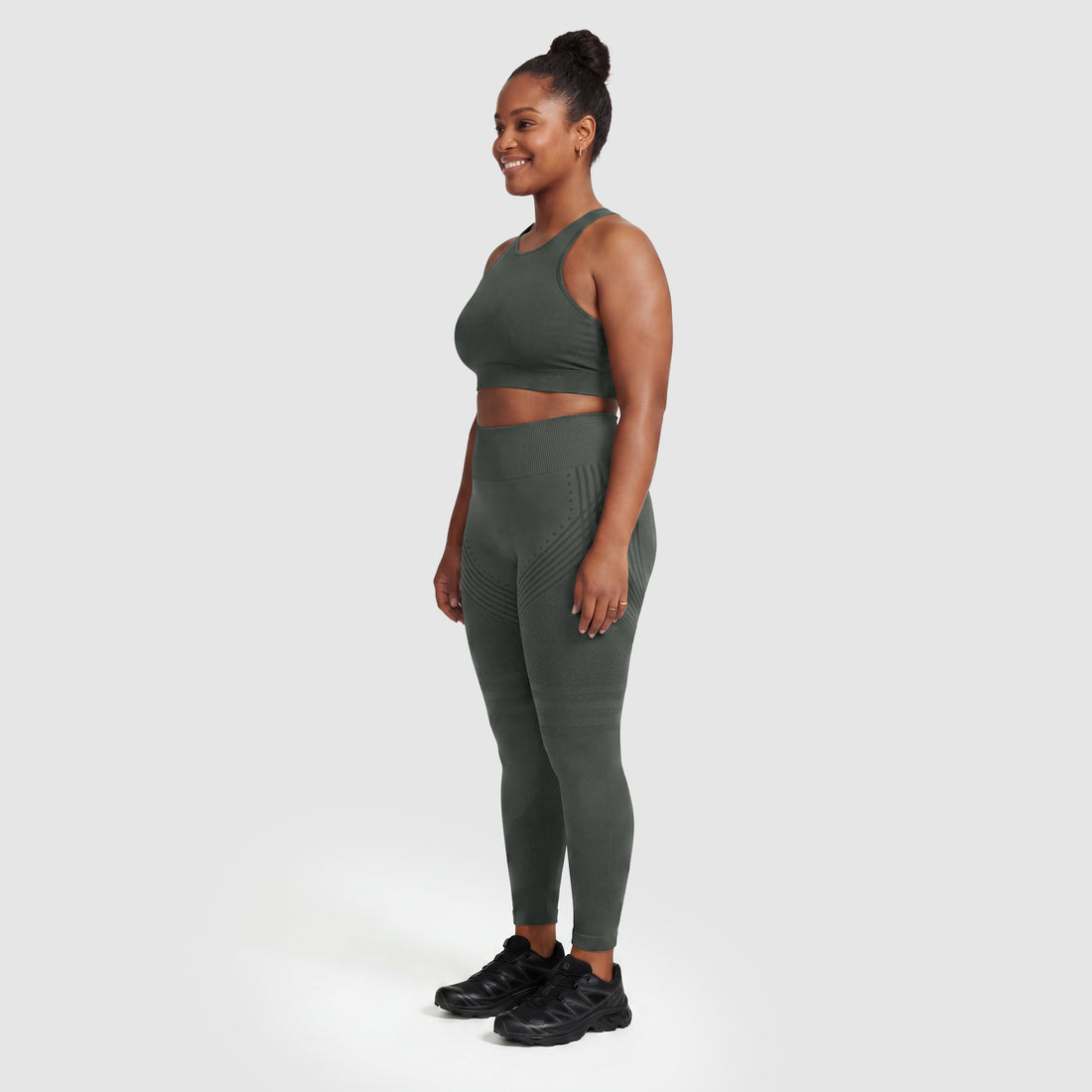 3D Sculpt Leggings Gray