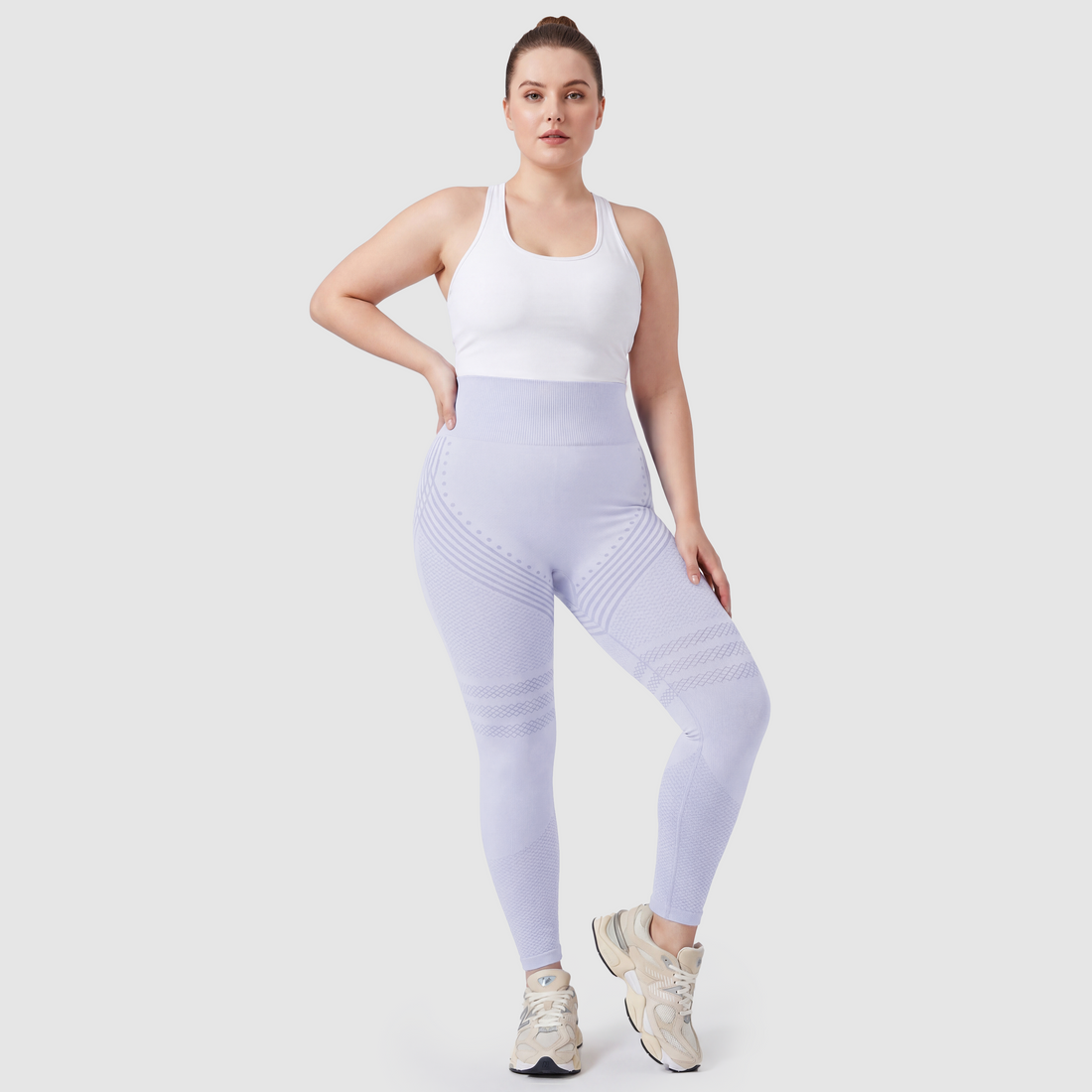3D Sculpt Leggings Light Blue