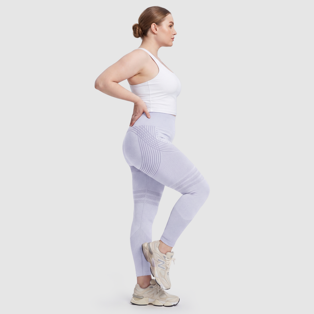 3D Sculpt Leggings Light Blue