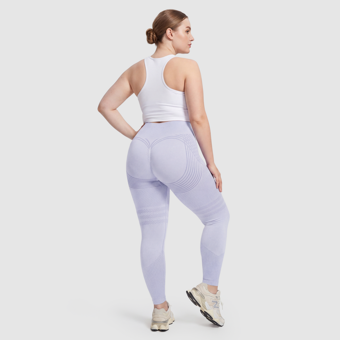 3D Sculpt Leggings Light Blue