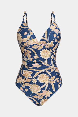 Maillot 1 Pièce Paisley Bord de Mer — Effet Gainant