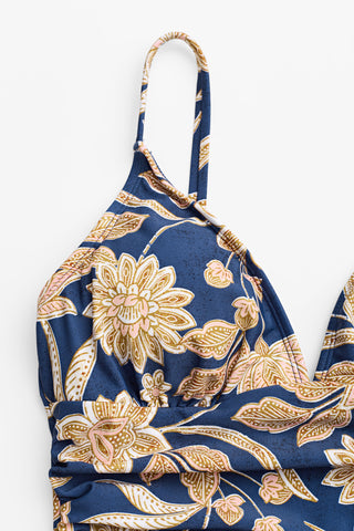 Maillot 1 Pièce Paisley Bord de Mer — Effet Gainant