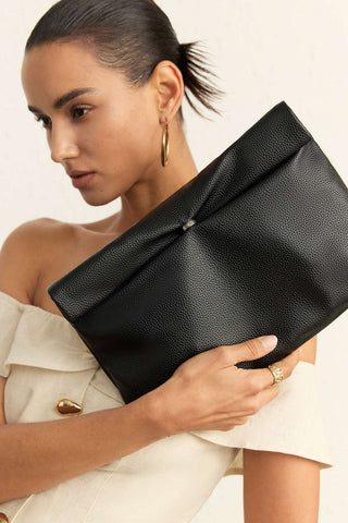 Faux Leather Clutch Bag