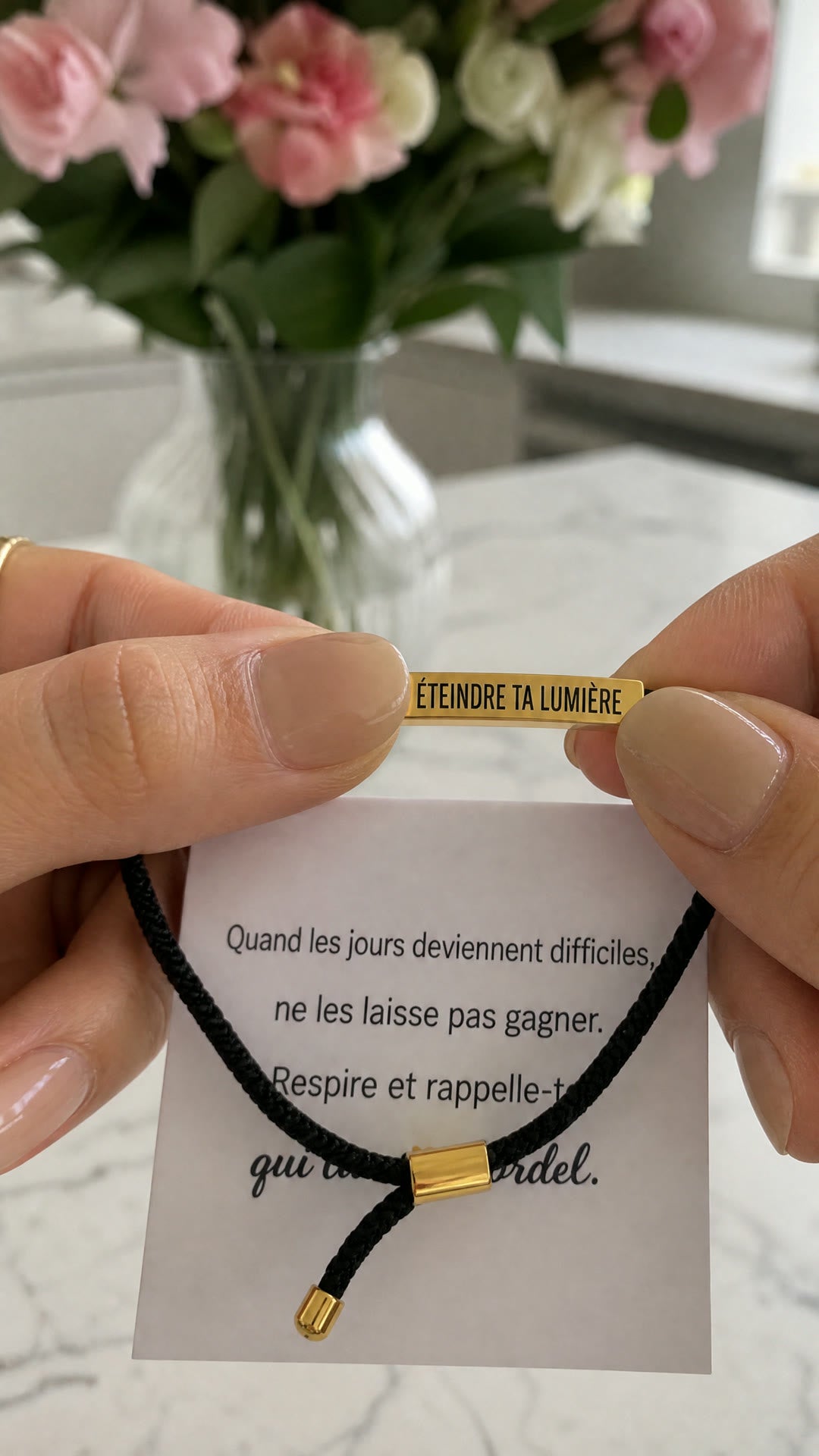 Bracelet Ne laisse rien éteindre ta lumière