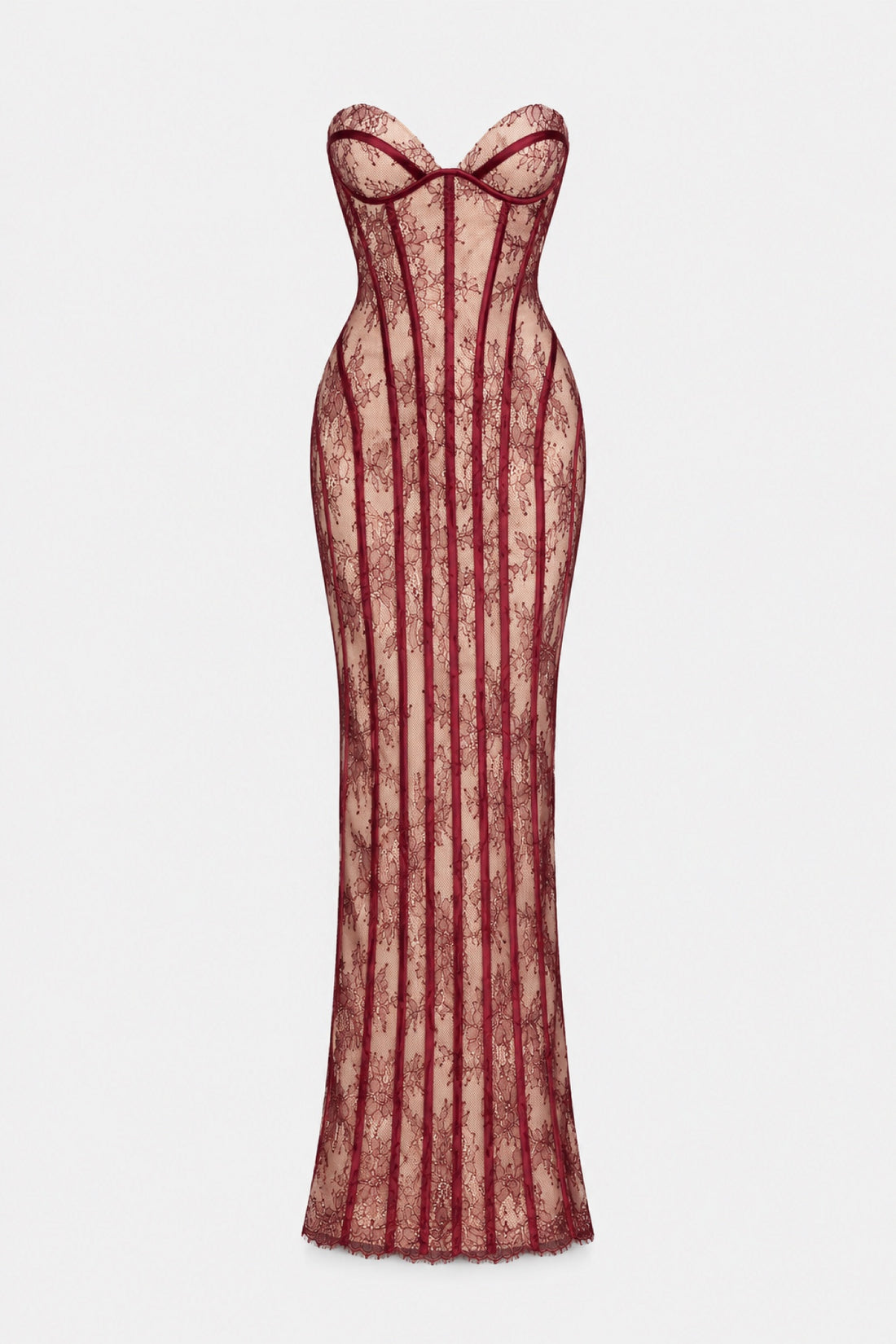 Camille — Robe bustier en dentelle baleinée