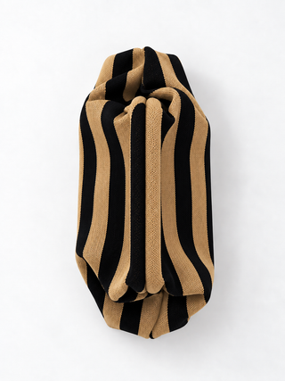 Fines Rayures Noir & Camel