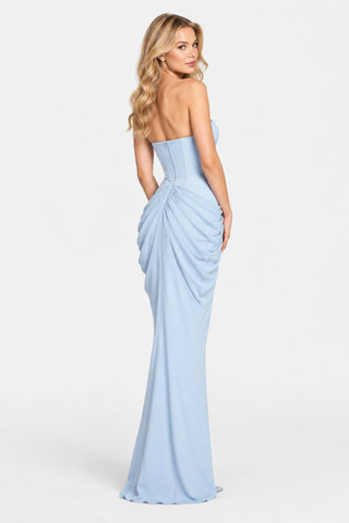 Clarisse — Robe longue bustier drapée