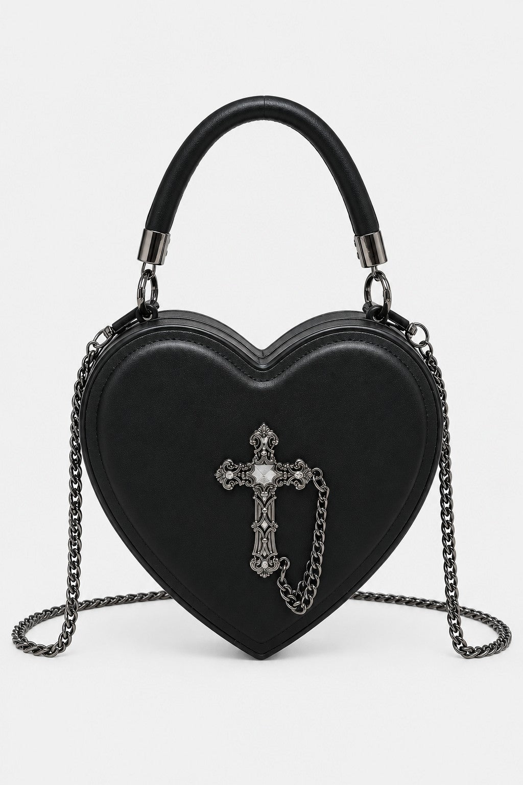 Cœur Noir — Sac cœur à croix