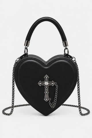 Cœur Noir — Sac cœur à croix