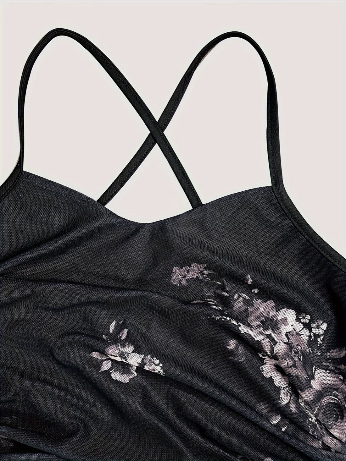 Roseline — Rose Print Mermaid Maxi Dress