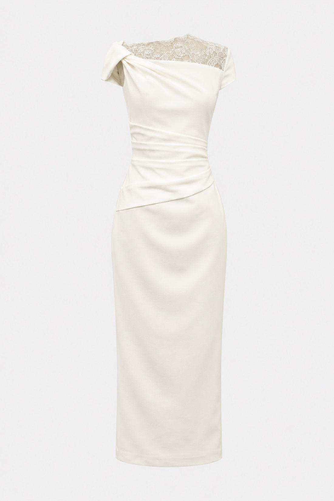 Éléonore — Robe mi-longue épaule dentelle