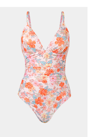 Maillot 1 Pièce Paisley Bord de Mer — Effet Gainant
