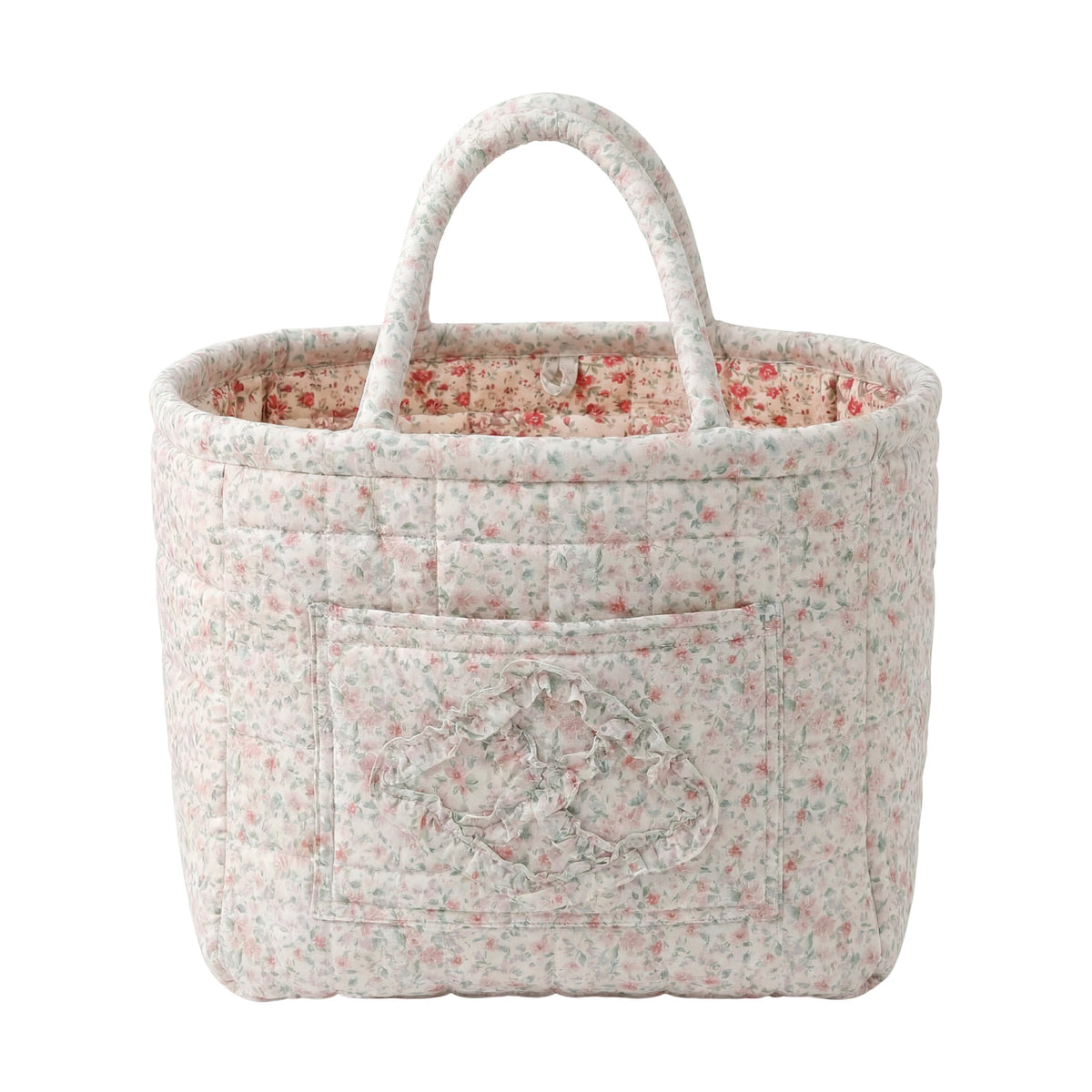 Juliette basket pink ditsy