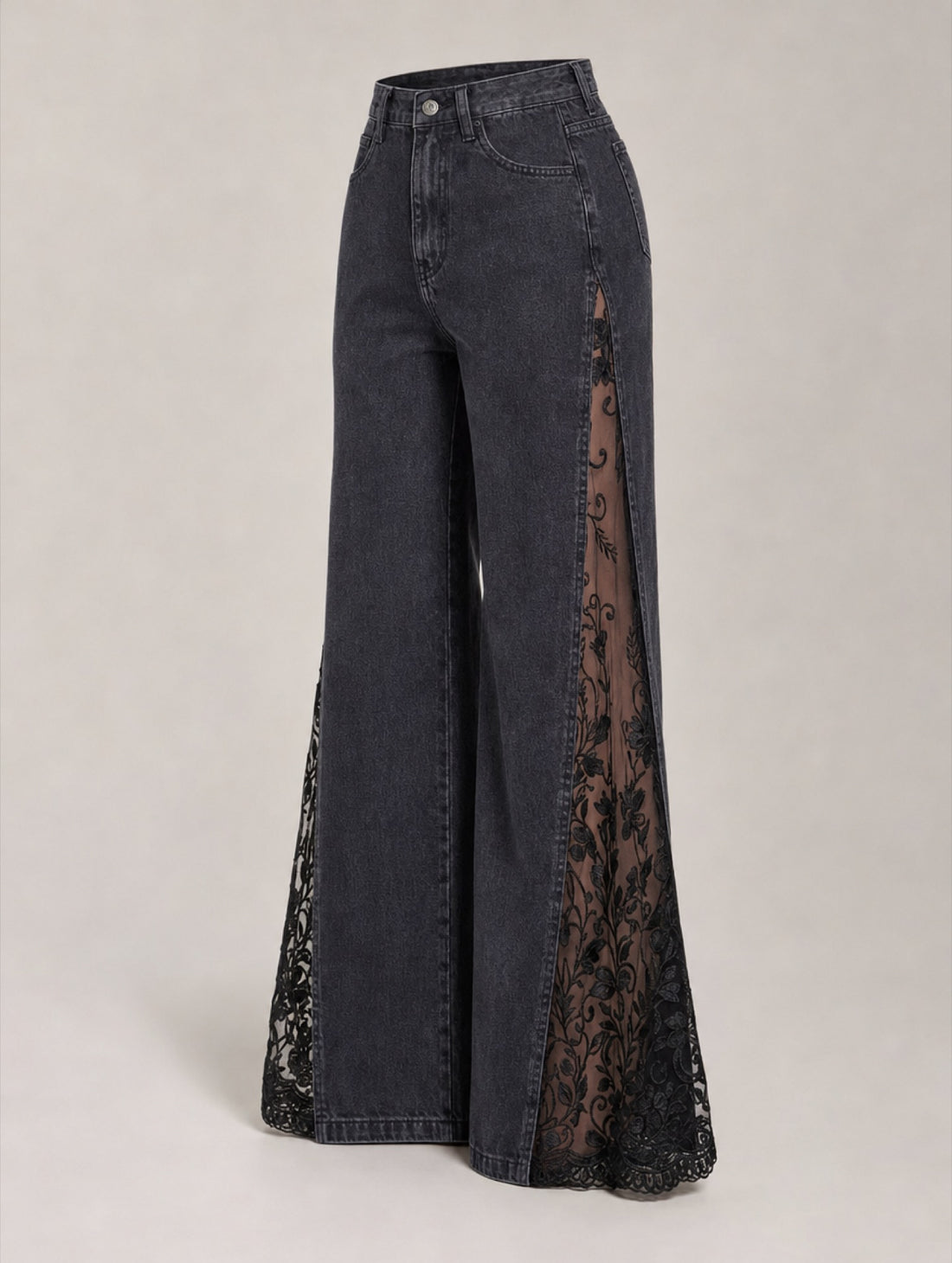 Lilith jean flare à dentelle