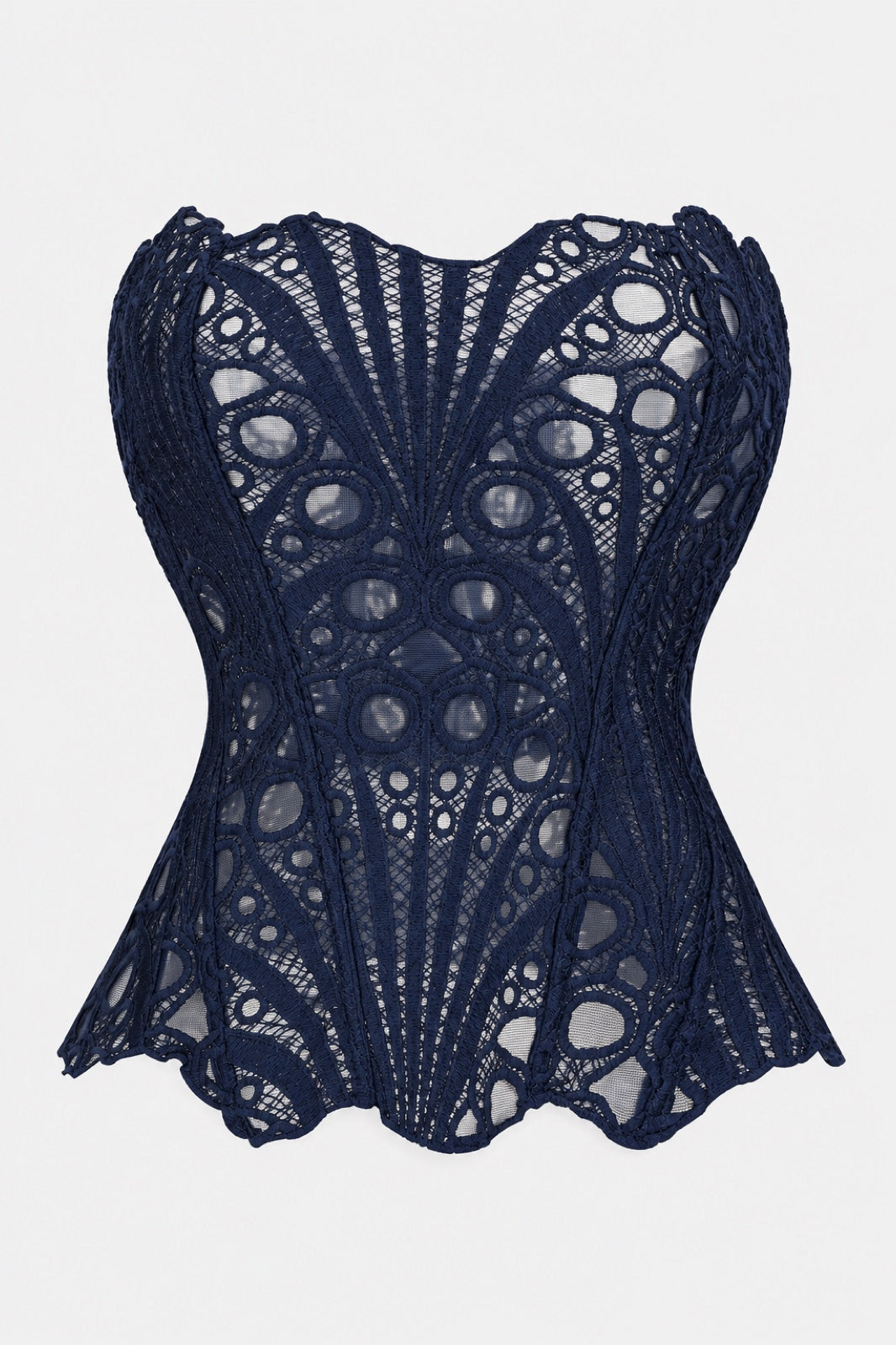 Lilou — Bustier bandeau à lacer en dentelle