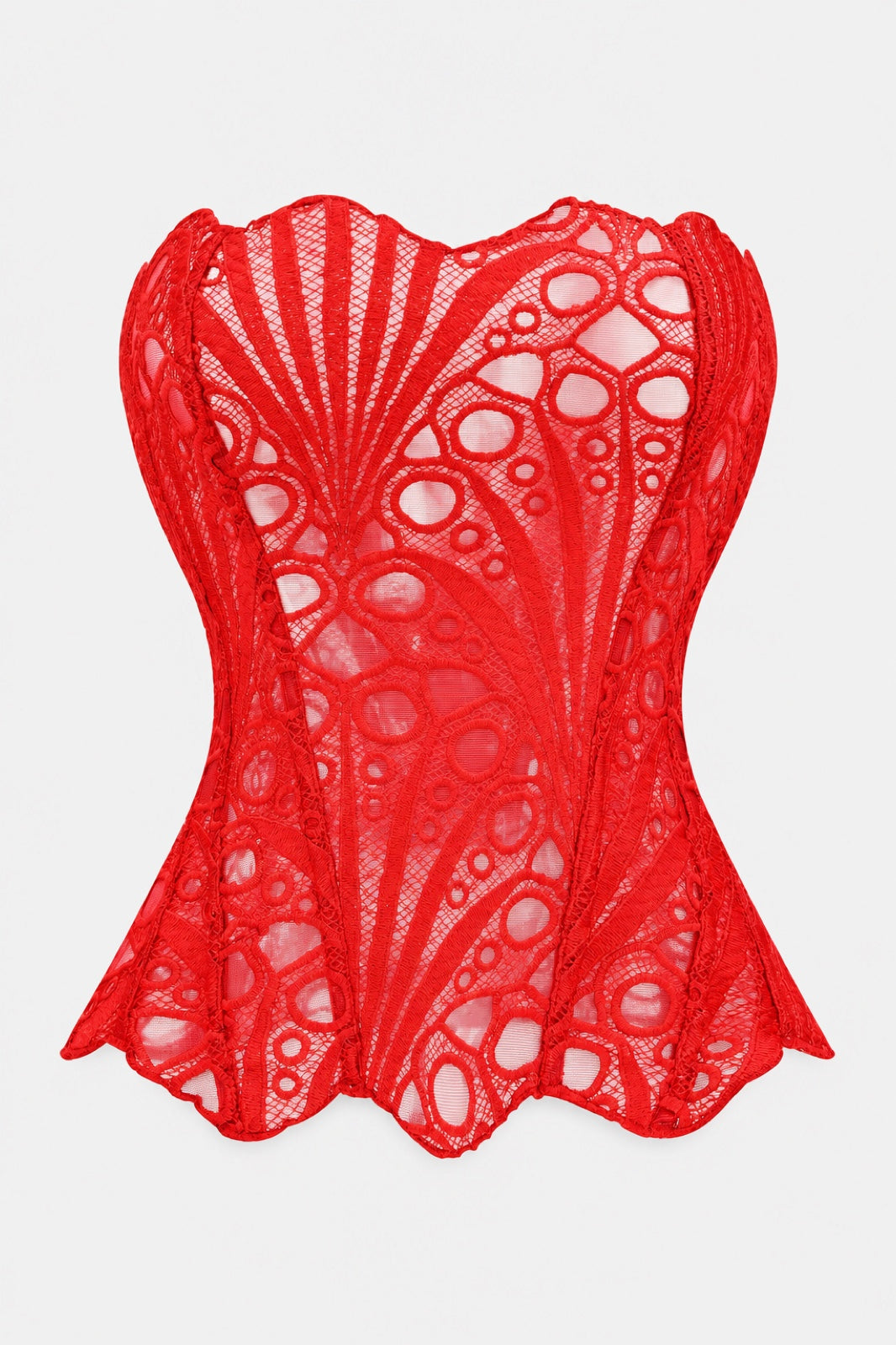 Lilou — Bustier bandeau à lacer en dentelle