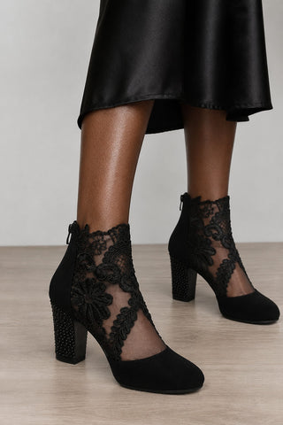 Mantille — Bottines dentelle à talon