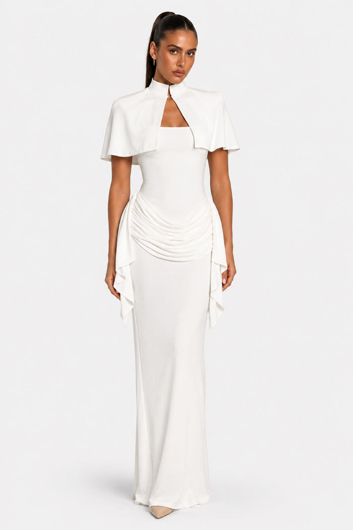 Marceline — Capelet & Draped Maxi Dress Set