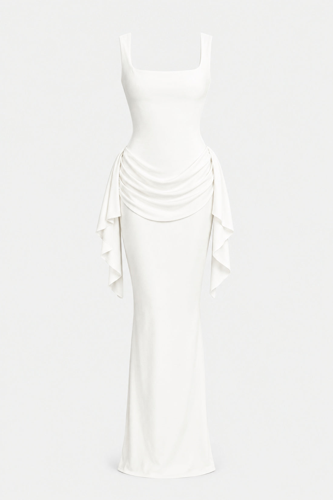 Marceline — Ensemble cape et robe longue drapée