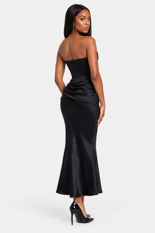 Margaux — Robe bustier satin sirène
