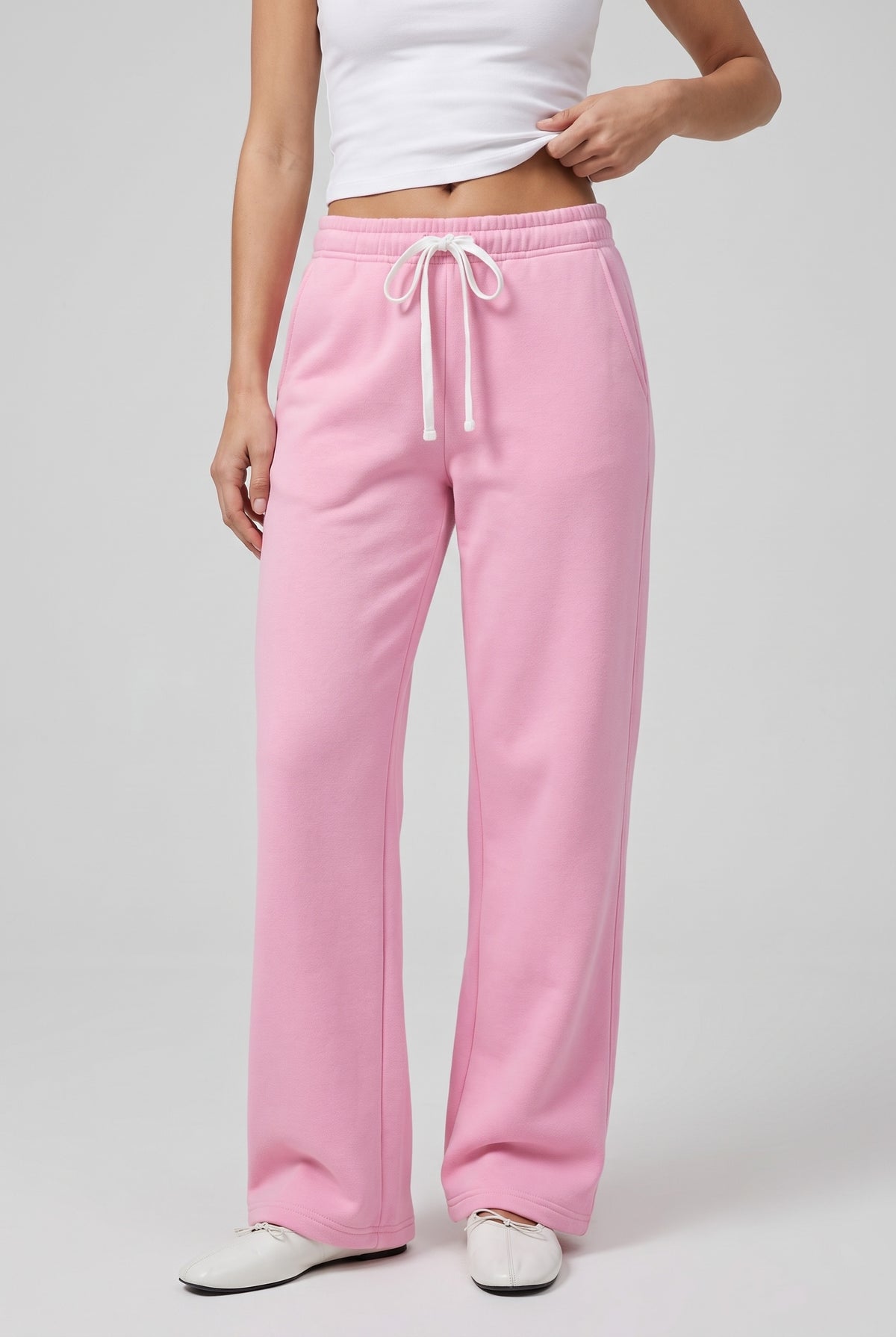Margot fleece-lined pants pink