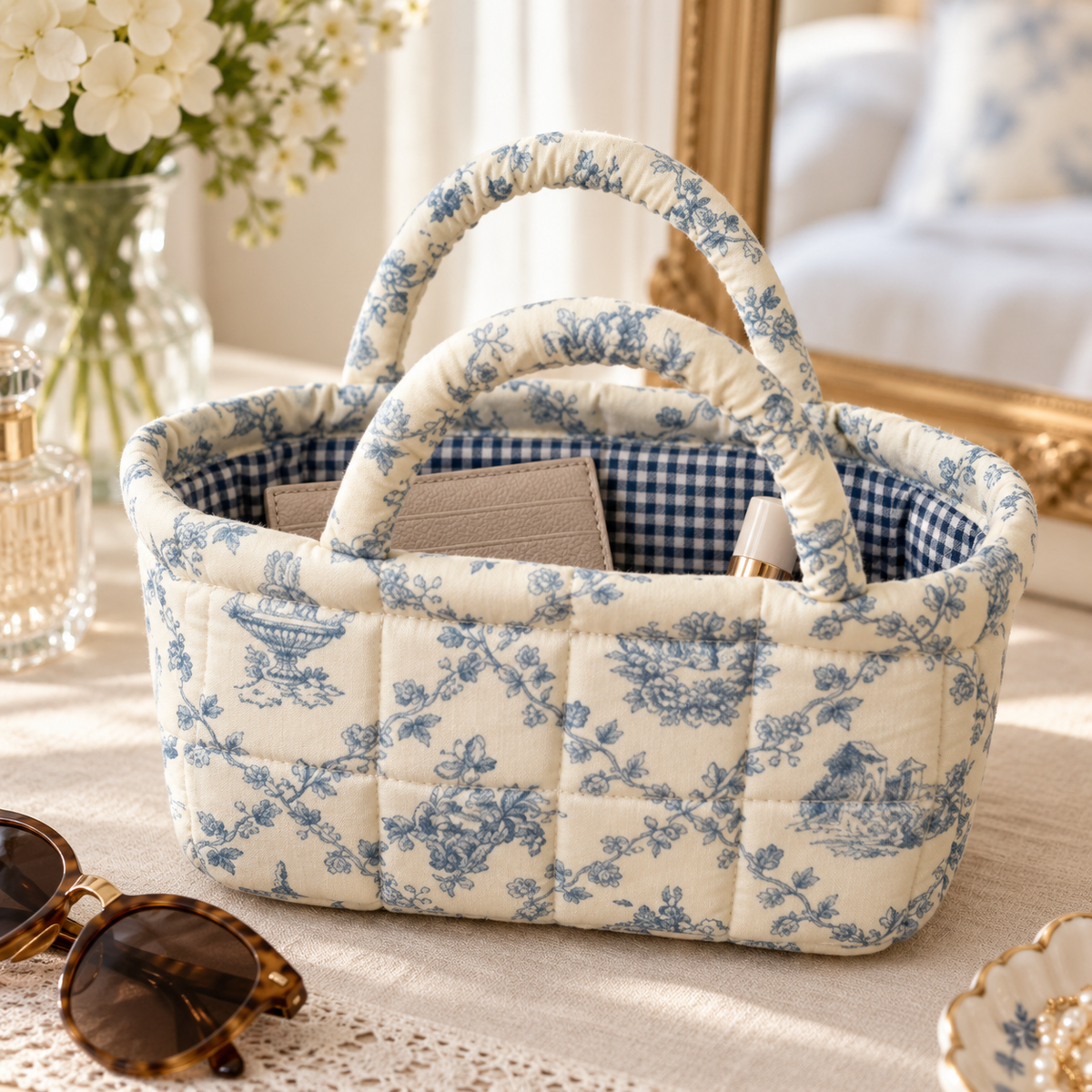 Mini Juliette Toile de Jouy Bleue