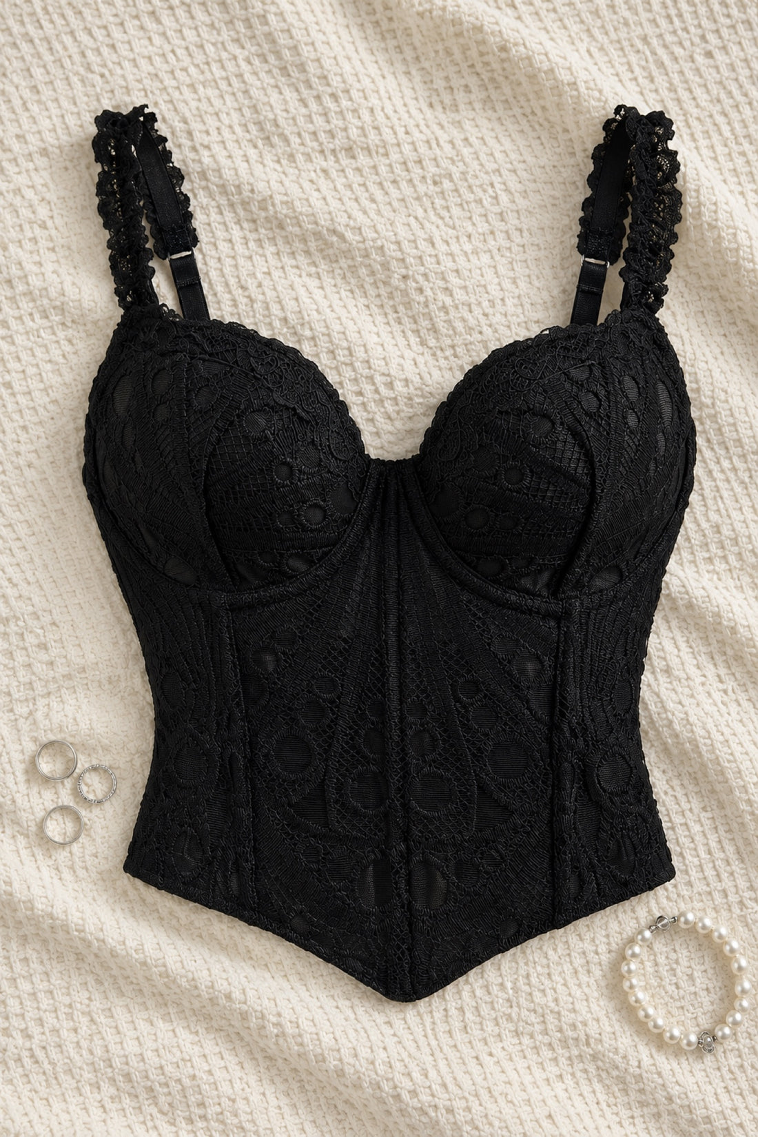 Nocturna — Bustier en dentelle à laçage