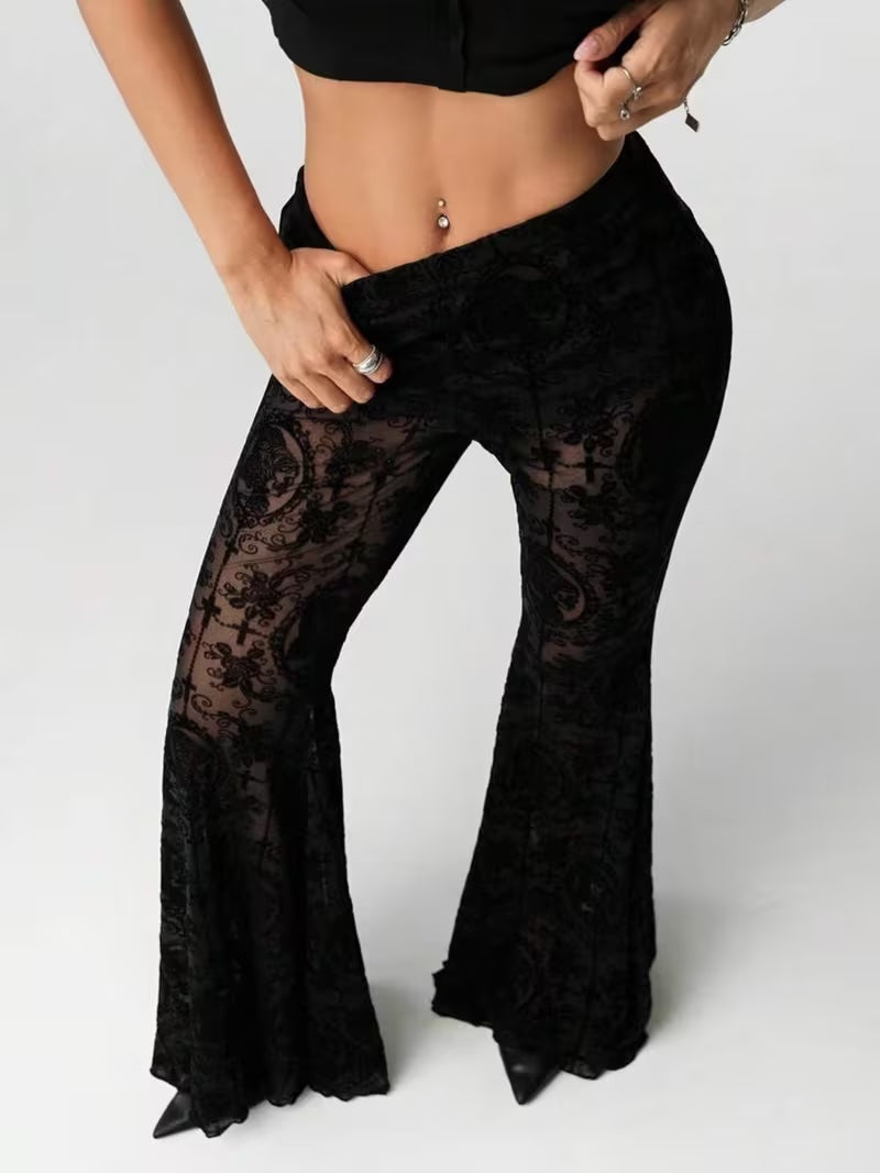 Nyx — Pantalon flare en dentelle