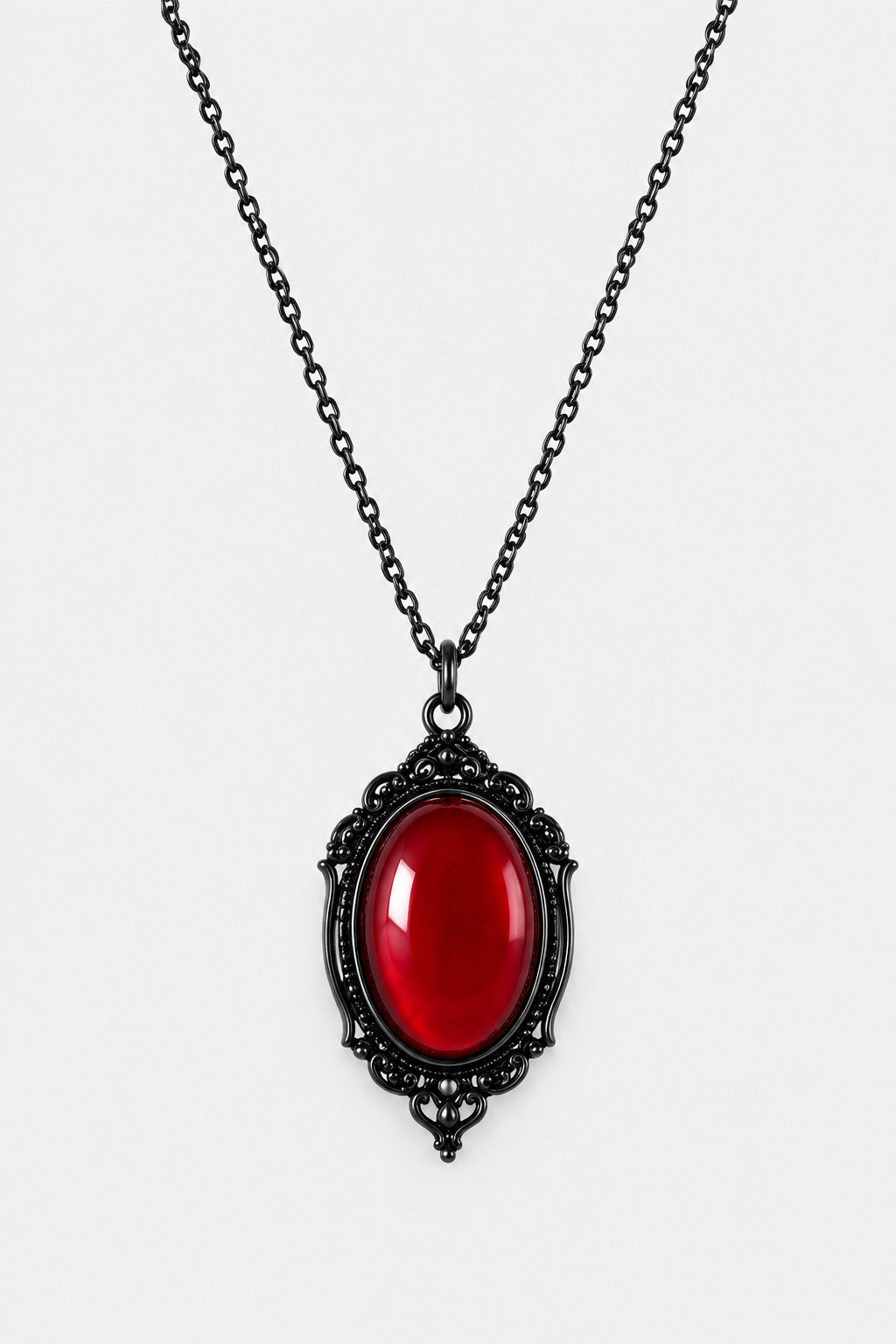 Opaline — collier pendentif ovale