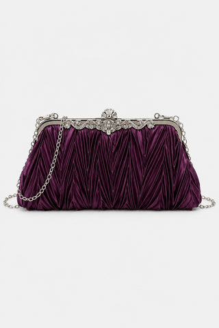 Pompadour — Pochette de soirée satin plissé
