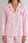 Pink Stripe Little Hearts