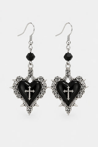 Salomé — Boucles d'oreilles cœur croix